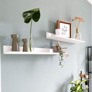 Set of 2 Rachele shelves, 60 cm, Matt White