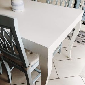 Classico, Extendable dining table, 120(200)x80 cm, Matt White