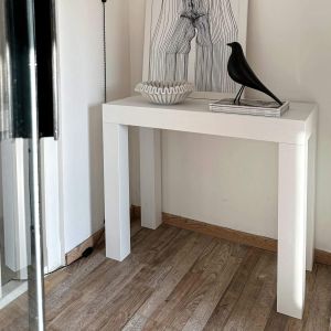 Table Console extensible First, 45(305)x90 cm, Frêne Blanc