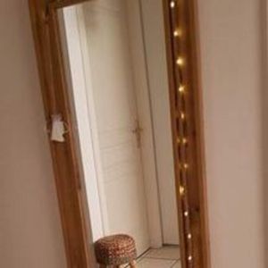 Specchiera Angelica da terra e parete, 160x67 cm, Rovere Rustico