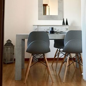 Mesa de cocina Iacopo, 140(220)x90 cm, color Cemento gris