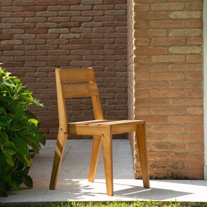 Wooden Garden Chair, Elena, Teak Colour