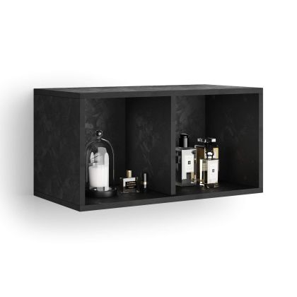 X Wall Unit 70 Without Door, Concrete Effect, Black main image