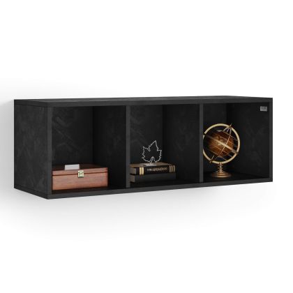 X Wall Unit 104 Without Door, Concrete Effect, Black main image