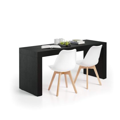 Mesa escritorio Evolution 180x60, Freixo Preto com duas pernas imagem principal