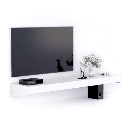 Support TV Mural Evolution 180x40, Frêne Blanc image principale