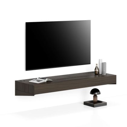 Etagère TV Evolution 120x40, Noyer Américain à Chargeur Sans Fil image principale