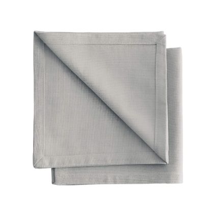 Tovaglioli Gioele in cotone 35x35, Set da 2, Grigio chiaro