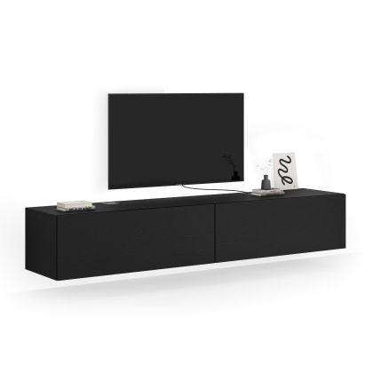 Easy Living Room Wall Unit 1, Ashwood Black, 208x44x36 cm main image