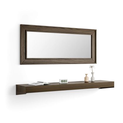 Floating Console Table Evolution 180x40, Dark Walnut main image