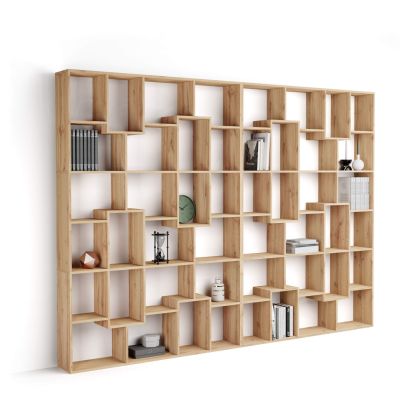 Bibliotecă de perete XL Iacopo (321,6 x 236,4 cm), Stejar Rustic