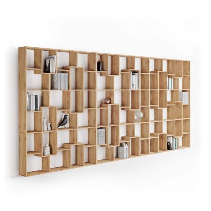 Bibliotecă de perete XXL Iacopo (236,4 x 482,4 cm), Stejar Rustic