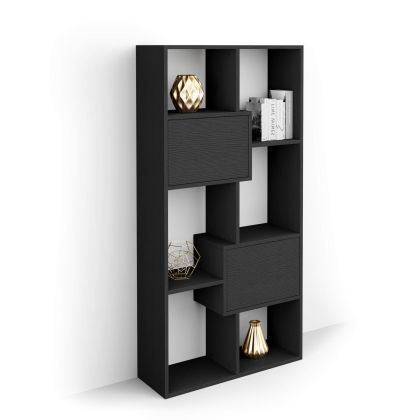 Libreria bassa XS Iacopo con ante (160,8 x 80 cm), Nero Frassino immagine principale