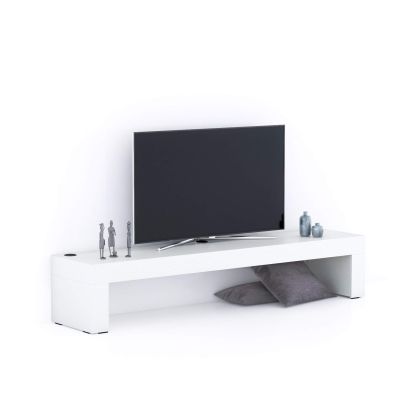 Suport TV Evolution 180x40, Alb Frasin, cu Încărcător wireless