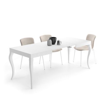 Uitschuifbare Tafel Classico, 120(200)x80 cm, Mat Wit hoofdafbeelding