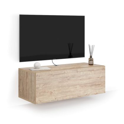 Mueble TV suspendido Easy con cajón, color encina imagen principal