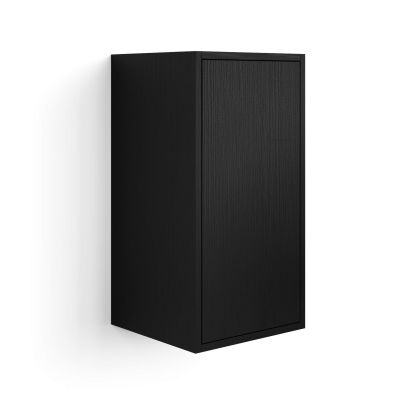 Unidad de pared Iacopo 70 con puerta abatible, color madera negra imagen principal