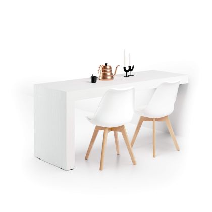 Table de Bureau Evolution 180x60, Blanc Frêne avec 1 pied image principale