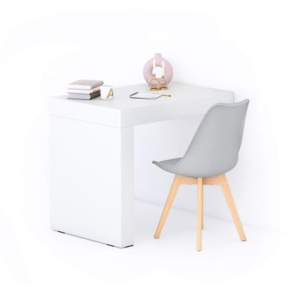 Table de bureau Evolution 90x60, Frêne Blanc avec un pied image principale