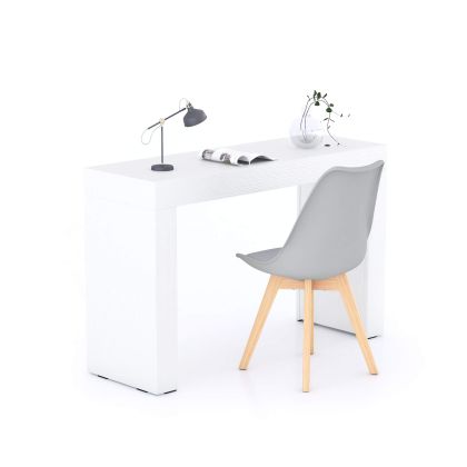 Table de bureau Evolution 120x40, Frêne Blanc avec 2 pieds image principale