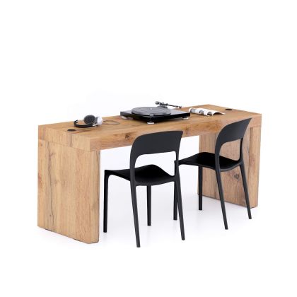 Table de bureau Evolution 180x60, Bois Rustique avec 2 pieds et Chargeur Sans Fil image principale