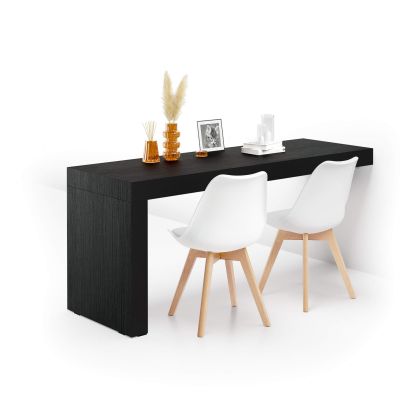 Table de bureau Evolution 180x60, Frêne Noir avec Un Pied image principale
