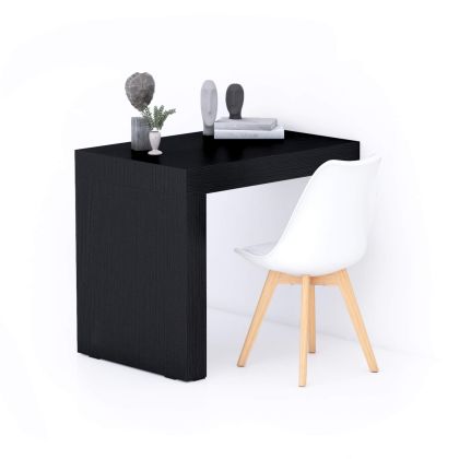 Table de bureau Evolution 90x60, Frêne Noir avec 1 pied image principale