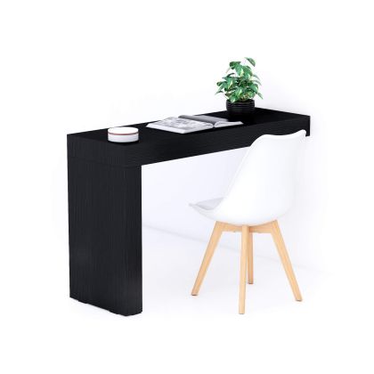 Table de bureau Evolution 120x40, Frêne Noir avec 1 pied image principale
