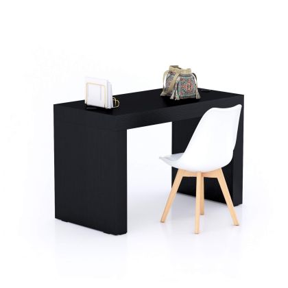 Evolution Schreibtisch 120 x 60 mit kabellosem Ladegerät, Esche, Schwarz, mit zwei Beinen Hauptbild