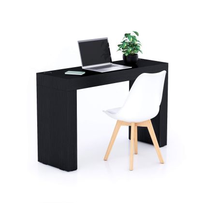 Table de bureau Evolution 120x40, Frêne Noir avec 2 pieds et Chargeur Sans Fil image principale