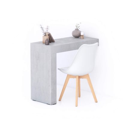 Evolution Desk 90x40, Concrete Effect, Grey with One Leg main image