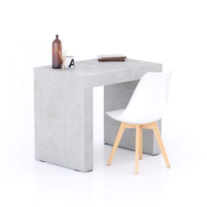 Evolution Schreibtisch 90 x 60, grauer Beton, mit zwei Beinen Hauptbild