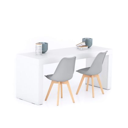 Evolution dining table 180x60, Ashwood White with Two Legs main image