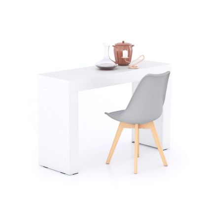Table à manger Evolution 120x40, Frêne Blanc avec 2 pieds image principale