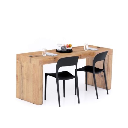 Evolution dining table 180x60 with Wireless Charger, Rustic Oak with Two Legs main image