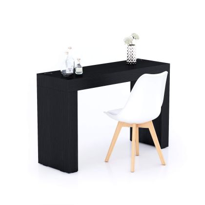 Evolution dining table 120x40 with Wireless Charger, Ashwood Black with Two Legs main image