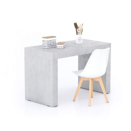 Evolution dining table 120x60, Concrete Effect, Grey with Two Legs main image