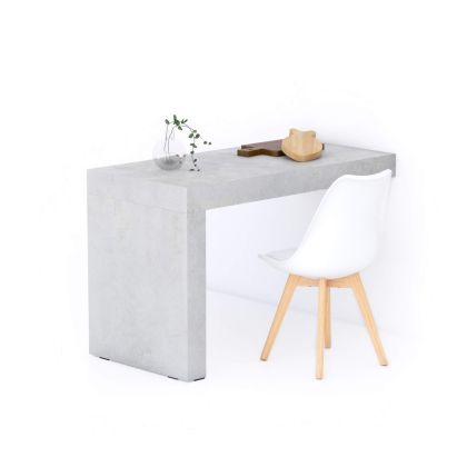 Evolution dining table 120x60, Concrete Effect, Grey with One Leg main image