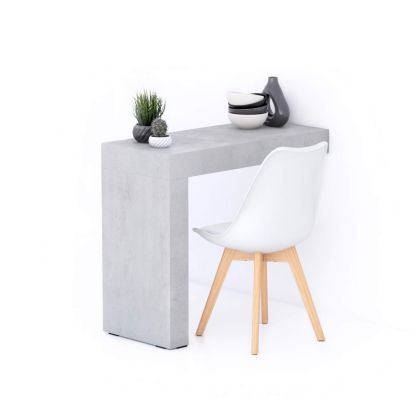 Evolution dining table 90x40, Concrete Effect, Grey with One Leg main image