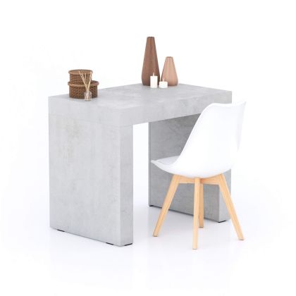 Evolution dining table 90x60, Concrete Effect, Grey with Two Legs main image