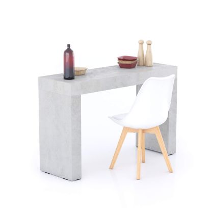 Evolution dining table 120x40, Concrete Effect, Grey with Two Legs main image
