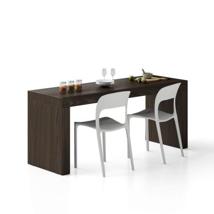 Evolution dining table with Two Legs 180x60, Dark Walnut main image