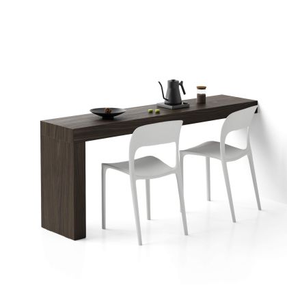 Evolution dining table with One Leg 180x40, Dark Walnut main image