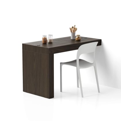 Evolution dining table with One Leg and Wirelss Charger 120x60, Dark Walnut main image