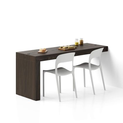Evolution dining table with One Leg and Wirelss Charger 180x60, Dark Walnut main image