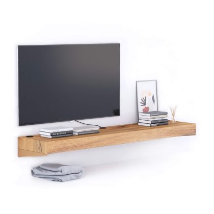 Floating tv stand Evolution 180x40 with Wireless Charger, Rustic Oak main image