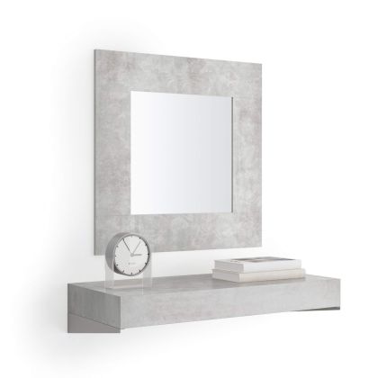 Floating Console Table Evolution 90x40, Concrete Effect, Grey Effect main image