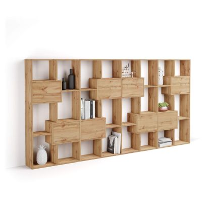 Iacopo L Bookcase with panel doors (160.8 x 314.6 cm), Rustic Oak main image