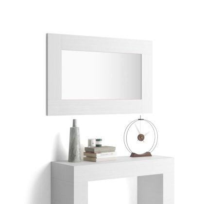 Evolution Rectangular Wall Mirror, 118 x 73 cm, Ashwood White