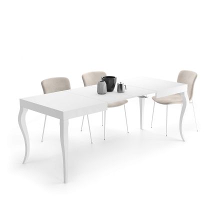 Classico, Extendable dining table, 120(200)x80 cm, Matt White main image